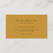 Minimalistisch modern script Boho Custom Yellow Gr Visitekaartje (Achterkant)