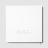 Minimalistisch modern script bruiloft gastenboek (Achterkant)