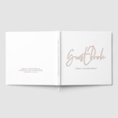 Minimalistisch modern script bruiloft gastenboek (Volledig)