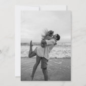 Minimalistisch modern script bruiloft opslaan van  save the date (Achterkant)