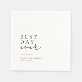 Minimalistisch modern script bruiloft servet