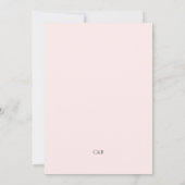 Minimalistisch modern script chique blush roze bru kaart (Achterkant)