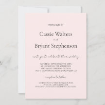 Minimalistisch modern script chique blush roze bru