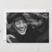 Minimalistisch modern script foto-bruiloft bedankkaart (Achterkant)