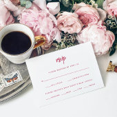 Minimalistisch modern script | Keuze uit weddensch RSVP Kaartje