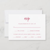 Minimalistisch modern script | Keuze uit weddensch RSVP Kaartje (Voorkant)