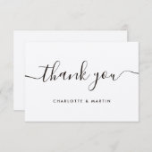 Minimalistisch modern Script Kraft Paper Bedankkaart (Voorkant / Achterkant)