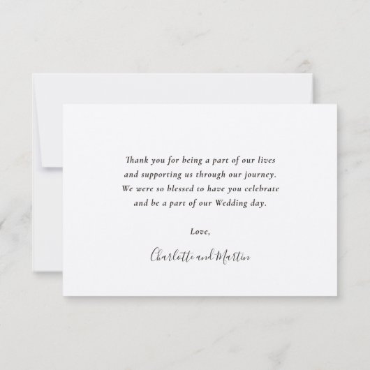 Minimalistisch modern Script Kraft Paper Bedankkaart