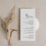Minimalistisch modern script lettertype bruiloft m menu<br><div class="desc">Deze aanpasbare bijpassende trouwmenukaart is ontworpen om te coördineren met ons Minimalistische All In One-Collectie en heeft een strakke en eenvoudige lay-out, met modern lettertype. Voor meer geavanceerde aanpassingen van dit ontwerp, bijvoorbeeld het wijzigen van de lay-out, het lettertype of de tekstgrootte, klikt u op de knop "AANPASSEN" hierboven. Neem...</div>