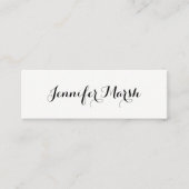 Minimalistisch modern script mini visitekaartje (Voorkant)