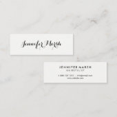 Minimalistisch modern script mini visitekaartje (Voorkant / Achterkant)