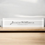 Minimalistisch modern script naambordje<br><div class="desc">Minimalistische en moderne naam bord.</div>