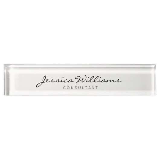 Minimalistisch modern script naambordje (Voorkant)