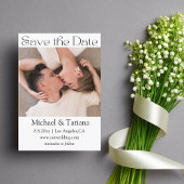 minimalistisch modern script paar foto save the date