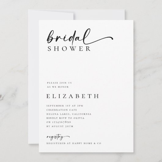 Minimalistisch Modern Script Photo Vrijgezellenfee Kaart (Voorkant)