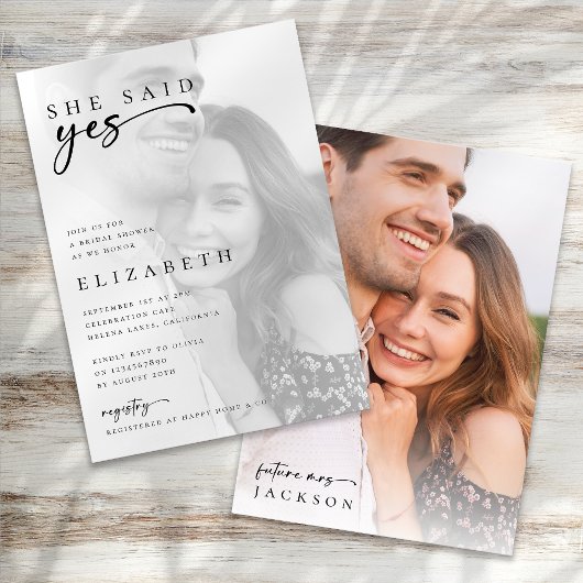 Minimalistisch Modern Script Photo Vrijgezellenfee Kaart