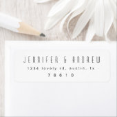 Minimalistisch modern script retouradres etiket (Insitu)