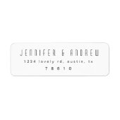 Minimalistisch modern script retouradres etiket (Voorkant)