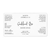 Minimalistisch Modern Script Room Spray Fles Produ Etiket (Voorkant)