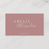 Minimalistisch modern script Roos Boho Chic Visitekaartje (Voorkant)