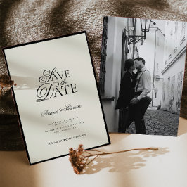 Minimalistisch modern script Sla de datum van de b Kaart