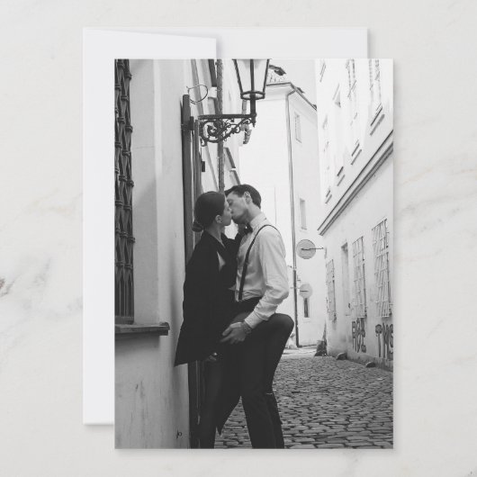 Minimalistisch modern script Sla de datum van de b Kaart (Achterkant)