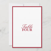 Minimalistisch Modern Script Trouwtafelnummer Kaart (Voorkant)