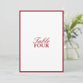 Minimalistisch Modern Script Trouwtafelnummer Kaart (Staand voorkant)