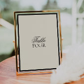 Minimalistisch Modern Script Trouwtafelnummer Kaart