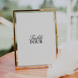 Minimalistisch Modern Script Trouwtafelnummer Kaart