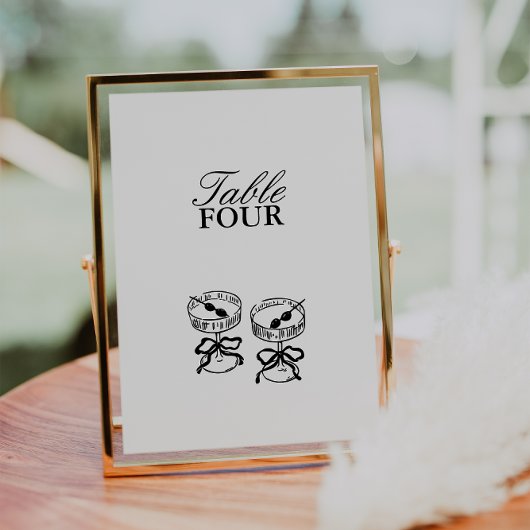 Minimalistisch Modern Script Trouwtafelnummer Kaart