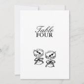 Minimalistisch Modern Script Trouwtafelnummer Kaart (Voorkant)