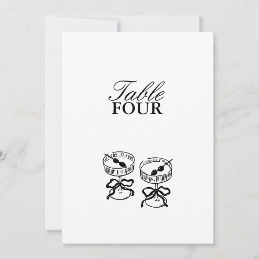 Minimalistisch Modern Script Trouwtafelnummer Kaart (Voorkant)