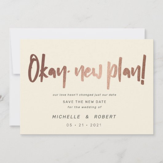 minimalistisch modern script twee foto's bewaren d kaart (Voorkant)