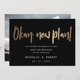 minimalistisch modern script twee foto's bewaren d kaart