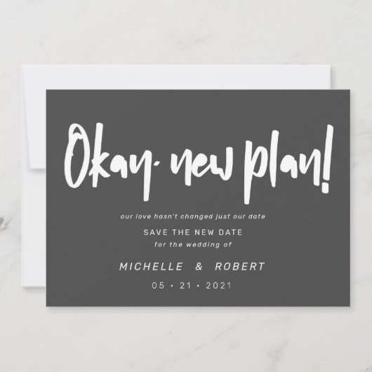 minimalistisch modern script twee foto's bewaren d kaart (Voorkant)