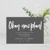 minimalistisch modern script twee foto's bewaren d kaart (Staand voorkant)