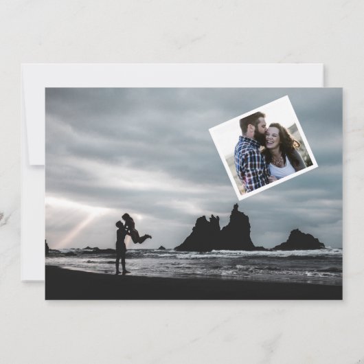 minimalistisch modern script twee foto's verandere kaart (Achterkant)