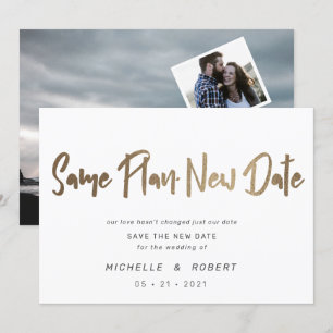 minimalistisch modern script twee foto's verandere kaart