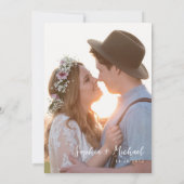 Minimalistisch modern script Typografie Kaart (Achterkant)