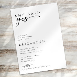 Minimalistisch modern script Vrijgezellenfeest Kaart