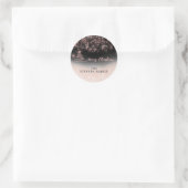 Minimalistisch modern script Vrolijk kerstfeest Ronde Sticker (Tas)