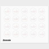 Minimalistisch modern script Vrolijk kerstfeest Ronde Sticker (Vel)