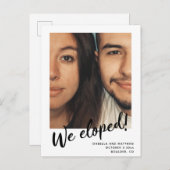 Minimalistisch modern script We hebben aangepaste  Aankondigingskaart (Voorkant / Achterkant)