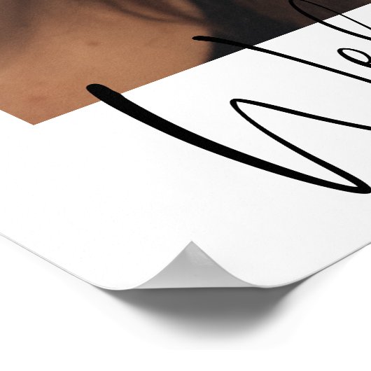 Minimalistisch modern script Welkom bij bruiloft Poster (Hoek)