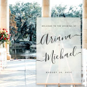 Minimalistisch Modern Script Welkom Bruiloft Frost Acryl Bord