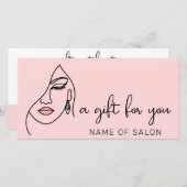 Minimalistisch Modern Script Zakelijk Cadeaubon (Voorkant / Achterkant)