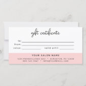 Minimalistisch Modern Script Zakelijk Cadeaubon (Achterkant)
