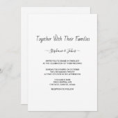 Minimalistisch modern script zwart wit cool bruilo kaart (Voorkant / Achterkant)