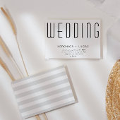 Minimalistisch modern script zwart-wit huwelijk kaart